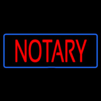 Red Notary Blue Border Enseigne Néon