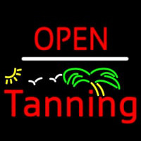 Red Open Tanning Palm Tree Enseigne Néon