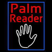 Red Palm Reader White Logo Enseigne Néon