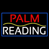 Red Palm Yellow Line White Reading Blue Border Enseigne Néon