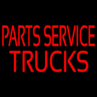 Red Parts Service Trucks Enseigne Néon