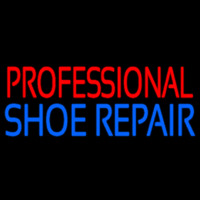 Red Professional Blue Shoe Repair Enseigne Néon