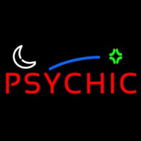 Red Psychic Block Logo Enseigne Néon