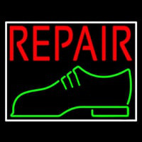 Red Repair Shoe Logo Enseigne Néon