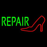 Red Sandal Logo Green Repair Enseigne Néon