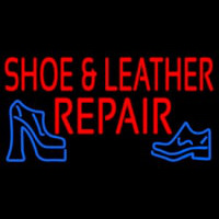 Red Shoe And Leather Repair Enseigne Néon