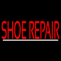 Red Shoe Repair With Line Enseigne Néon