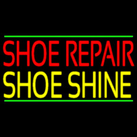 Red Shoe Repair Yellow Shoe Shine Enseigne Néon