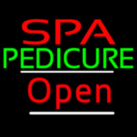 Red Spa Pedicure Slant Red Open Enseigne Néon