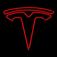 Red Tesla Logo Enseigne Néon