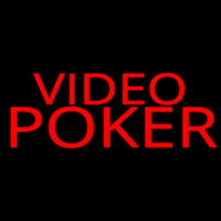 Red Video Poker Enseigne Néon