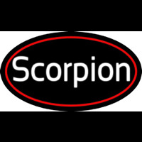 Scorpion Red Oval Enseigne Néon