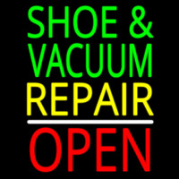 Shoe And Vacuum Repair Open Enseigne Néon