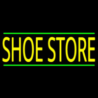 Shoe Store With Green Line Enseigne Néon