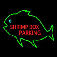 Shrimp Bo  Parking With Green Fish Enseigne Néon