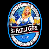 St  Pauli Girl Classic Label Beer Sign Enseigne Néon