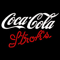 Strohs Coca Cola White Beer Sign Enseigne Néon