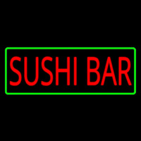 Sushi Bar With Green Border Enseigne Néon