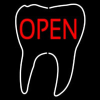 Tooth Logo Open Enseigne Néon