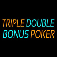 Triple Double Bonus Poker 1 Enseigne Néon