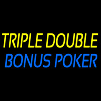 Triple Double Bonus Poker Enseigne Néon