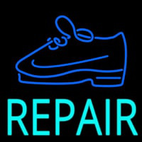 Turquoise Repair Shoe Enseigne Néon