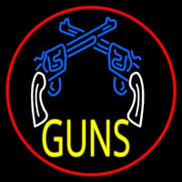 Two Gun Logo Enseigne Néon