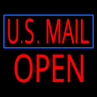 Us Mail Block Open Enseigne Néon