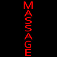 Vertical Red Massage Enseigne Néon