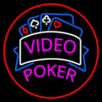 Video Poker 1 Enseigne Néon