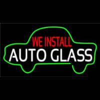 We Install Auto Glass Car Logo Enseigne Néon