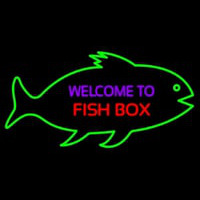 Welcome To Fish Bo  With Green Bo  Enseigne Néon