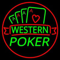 Western Poker 2 Enseigne Néon