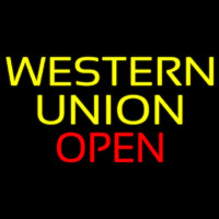 Western Union Open Enseigne Néon