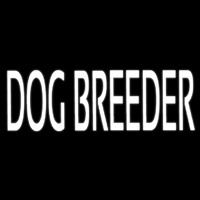 White Dog Breeder Enseigne Néon