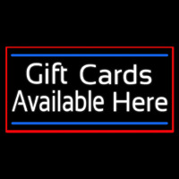 White Gift Cards Available Here Blue Line Enseigne Néon