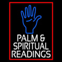 White Palm And Spiritual Readings Enseigne Néon