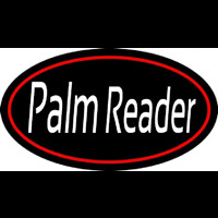 White Palm Reader Red Border Enseigne Néon