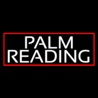 White Palm Reading Red Border Enseigne Néon