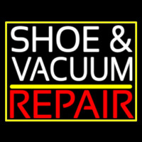 White Shoe And Vacuum Red Repair Enseigne Néon