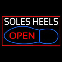 White Soles Heels Open Enseigne Néon