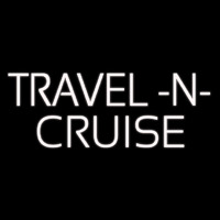 White Travel N Cruise Enseigne Néon