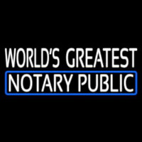 Worlds Greatest Notary Public Enseigne Néon