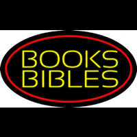 Yellow Books Bibles Enseigne Néon
