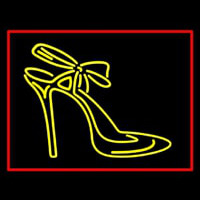 Yellow High Heels With Ribbon Enseigne Néon