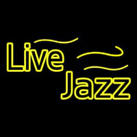 Yellow Live Jazz Enseigne Néon