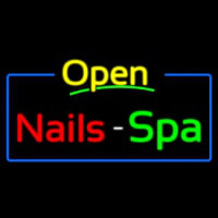 Yellow Nails Spa Open Enseigne Néon