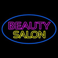 Double Stroke Pink Beauty Yellow Salon Enseigne Néon