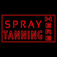 Red Spray Tanning Here Enseigne Néon