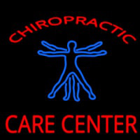 Chiropractic Care Center Human Logo Enseigne Néon